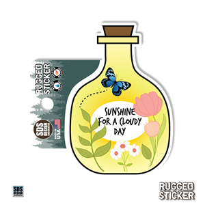 Decal Bottle Of Sunshine For A Cloudy Day