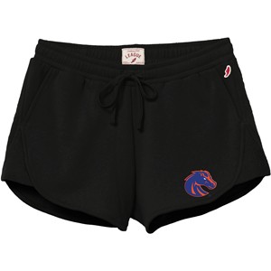 Boise State Women’s Reverse Fleece Shorts - Bronco Logo by League Collegiate Wear - main view