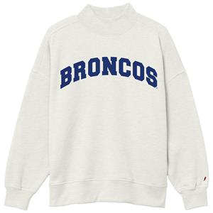 1- Boise State Women’s High Neck Crew - Broncos Arch by League Collegiate Wear