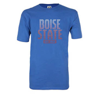 Image of BOISE STATE TEE STRIPED WORDMARK DESIGN EST 1932 VALUE -  royal