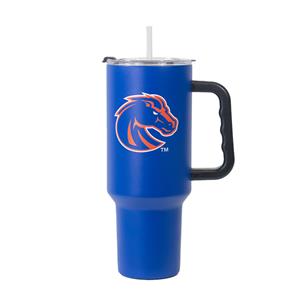 Boise State 40 oz Powder-Coat Tumbler with Handle, Bronco Logo by Logo Brands -  royal