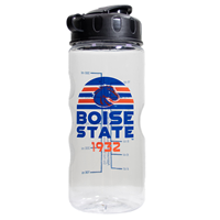 Boise State Sport Water Bottle Tritan Flip Top Lid Wordmark Logo