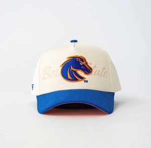 Boise State Cap - Bronco Logo Script Cream and Royal Blue by Woodn Grail - 1 (SKU: 13471880632) Boise State Cap - Bronco Logo Script Cream and Royal Blue by Woodn Grail - 1