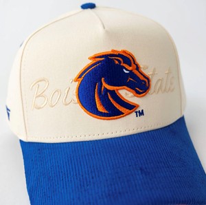 Boise State Cap - Bronco Logo Script Cream and Royal Blue by Woodn Grail - 2 (SKU: 13471880632) Boise State Cap - Bronco Logo Script Cream and Royal Blue by Woodn Grail - 2