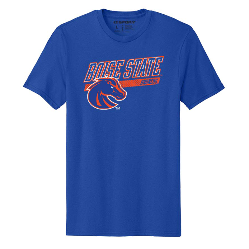 Boise State Tee, Broncos Over Logo and Wordmark (Value) by CI Sport (SKU 13442422525) Boise State Tee, Broncos Over Logo and Wordmark (Value) by CI Sport - main view