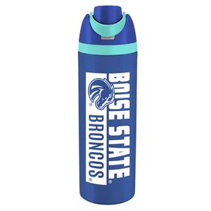Image of Boise State University Water Bottle - Oahu Flip-Straw, Vertical Wordmark & Athletic Logo by Spirit Products