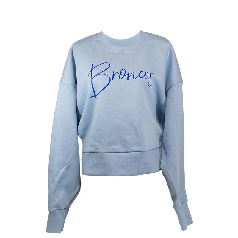 Boise State Women’s Crew - Broncos Script by Summit Sportswear (SKU 13441098613) Boise State Women’s Crew - Broncos Script by Summit Sportswear - main view
