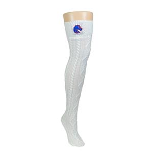 Image of BOISE STATE SOCK CABLE KNIT PATCH LOGO -  cream