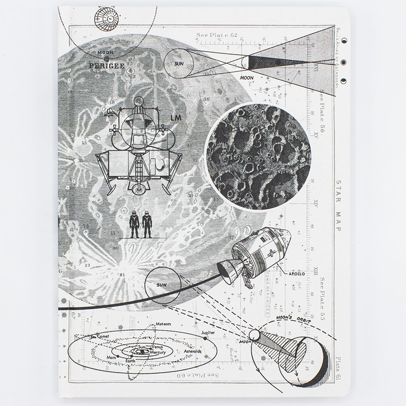 Cognitive Surplus Hardcover Notebook, Moon Landing, Blank (Theory Series) (SKU 13447922498) Cognitive Surplus Hardcover Notebook, Moon Landing, Blank (Theory Series) - main view