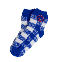 Image of Boise State Sock Fuzzy Buffalo Check Logo