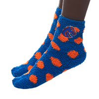 Boise State Fuzzy Sock With Dots