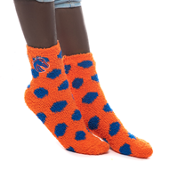 Image of BOISE STATE FUZZY SOCK WITH DOTS -  orangeroyal