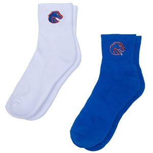 Boise State Quarter Socks 2-Pack - Bronco Logo by ZooZatz - main view