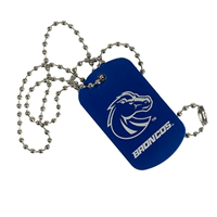 Image of BOISE STATE ENGRAVED DOG TAGS- WORDMARK/BRONCO -  royal