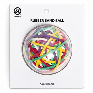 U Brands Rubber Band Ball, Assorted Colors, 5.6 oz - main view