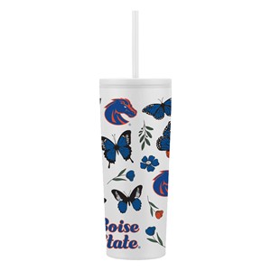 Boise State 24 oz. Tumbler - Floral Paisley White by Spirit Products - main view