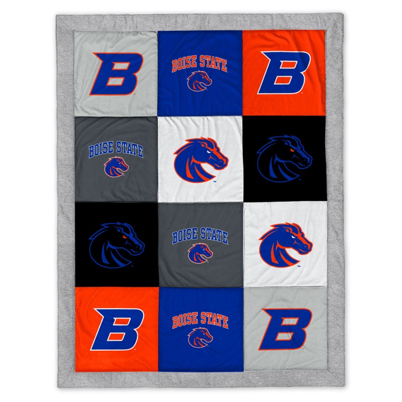 Boise State Quilt - School Spirit Patchwork by League Collegiate Wear (SKU 13439705531) Boise State Quilt - School Spirit Patchwork by League Collegiate Wear - main view