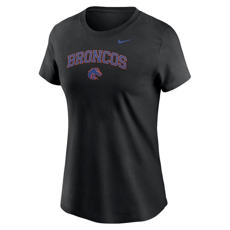 Boise State Women’s T-Shirt - Arch “Broncos” Over Logo by Nike (SKU 13429256494) Boise State Women’s T-Shirt - Arch “Broncos” Over Logo by Nike - main view