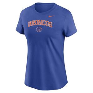 Boise State Women’s T-Shirt - Arch “Broncos” Over Logo by Nike