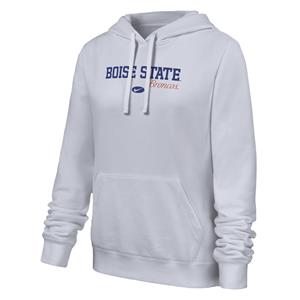 Image of BOISE STATE WOMEN HOOD SCRIPT BRONCOS OVER SWOOSH NIKE -  white