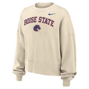 Image of Boise State Women Crew Arch Boise State Over Logo Nike