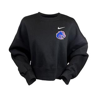 Image of BOISE STATE WOMEN CREW LOGO NIKE -  black