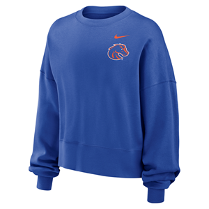 Image of BOISE STATE WOMEN CREW LOGO NIKE -  royal