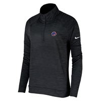 Image of BOISE STATE WOMEN 1/4 ZIP LFC BRONCO NIKE -  black