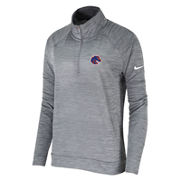 Image of BOISE STATE WOMEN 1/4 ZIP LFC BRONCO NIKE -  gunsmoke