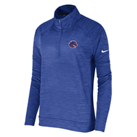 Image of BOISE STATE WOMEN 1/4 ZIP LFC BRONCO NIKE -  royal