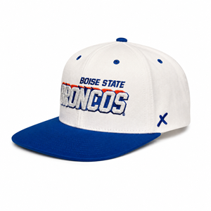 Boise State Cap - Broncos Chain Stitch White and Royal Blue by CapX - main view