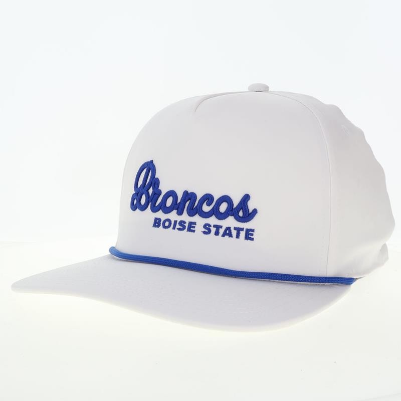 Boise State Cap - Royal Script Broncos Over Wordmark White by Legacy Athletic (SKU 13438722658) Boise State Cap - Royal Script Broncos Over Wordmark White by Legacy Athletic - main view