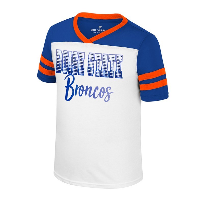 Boise State Youth Girls’ T-Shirt - Foil Wordmark by Colosseum (SKU 13456900658) Boise State Youth Girls’ T-Shirt - Foil Wordmark by Colosseum - main view