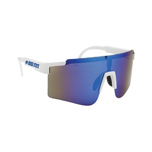 Boise State Jagger Sunglasses - White/Blue Mirror by Spirit - main view