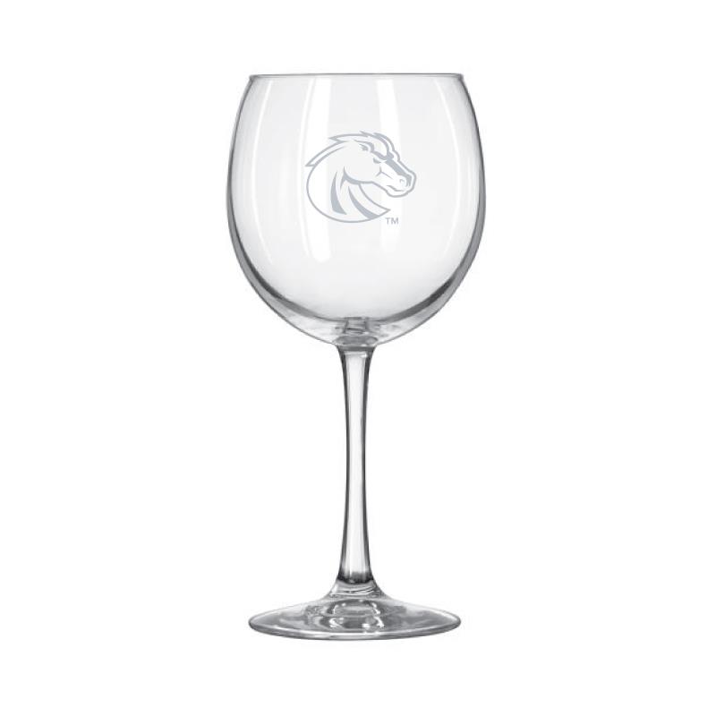 Boise State Red Wine Glass, 18 oz Bronco Logo by RFSJ (SKU 12776580539) Boise State Red Wine Glass, 18 oz Bronco Logo by RFSJ - main view