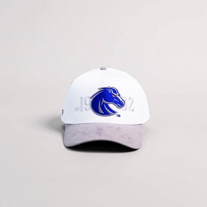 Boise State Cap - Est. 1932 Bronco Head White and Gray by Woodn Grail -  1