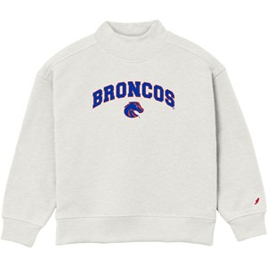Boise State Youth Girls’ Mock Neck Crewneck - Broncos Arch by League Collegiate Wear - main view