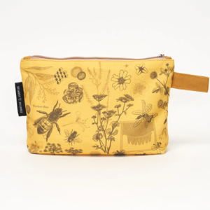 Image of Cognitive Surplus Pencil Bag, Honey Bees (Recycled Canvas)