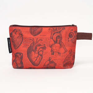 Cognitive Surplus Pencil Bag, Anatomical Heart (Recycled Canvas)